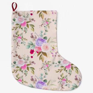 Grande Chaussette De Noël Floral
