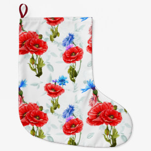Grande Chaussette De Noël Floral
