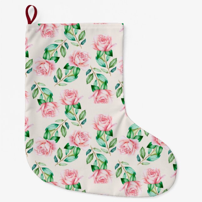 Grande Chaussette De Noël Floral (Devant)