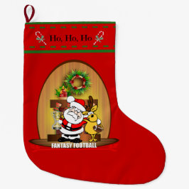 Grande Chaussette De Noël Football Imaginaire