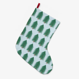 Grande Chaussette De Noël Forêt de sapin