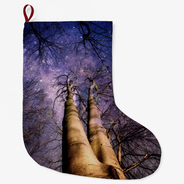 Grande Chaussette De Noël Forêt enchantée (Devant)