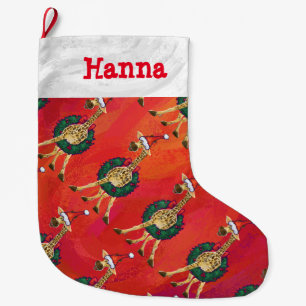 Grande Chaussette De Noël Giraffe Noël Grand magasin de Noël