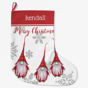 Grande Chaussette De Noël Gnome personnalisé