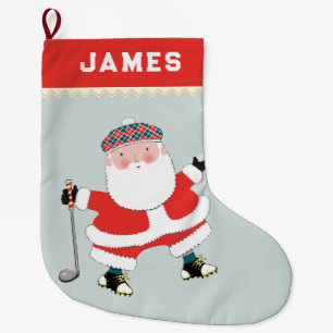 Grande Chaussette De Noël Golf personnalisé Grande réserve de Noël