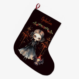 Grande Chaussette De Noël Gothique Fille Et Mignonne Critère
