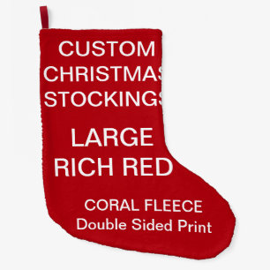 Grande Chaussette De Noël Grand bas ROUGE personnalisable fait sur commande