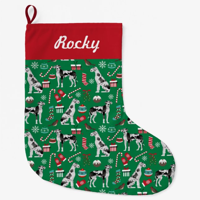 Grande Chaussette De Noël Grand magasin de Noël Dane (Devant)