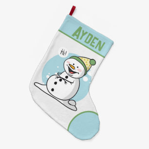 Grande Chaussette De Noël Grand Snowman de Noël Stocker