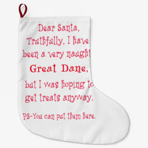 Grande Chaussette De Noël Great dane vilain