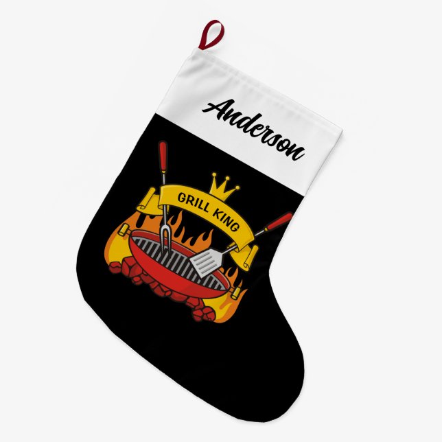 Grande Chaussette De Noël Grill King (Devant (Accrochage))