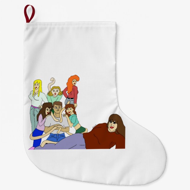 Grande Chaussette De Noël Harem (Devant)