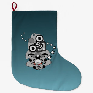 Grande Chaussette De Noël Hei Tiki Nouvelle-Zélande Drum Maori design