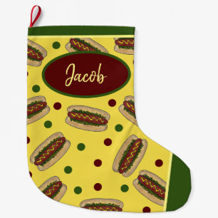 Grande Chaussette De Noël Hot Dog Cookout Hotdog Relish Frankfurter Pique-ni