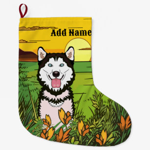 Grande Chaussette De Noël Husky