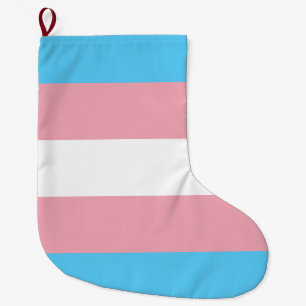Grande Chaussette De Noël Indicateur de la fierté transgenre