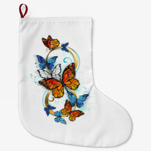 Grande Chaussette De Noël Infinité de papillons monarques
