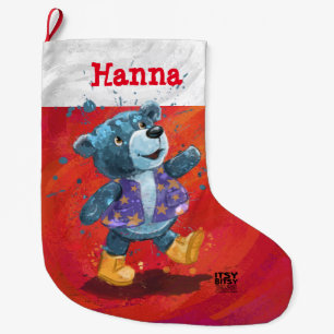 Grande Chaussette De Noël Itsy Bitsy Teddy Bear Willie