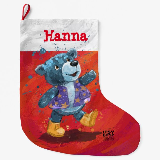 Grande Chaussette De Noël Itsy Bitsy Teddy Bear Willie (Devant)