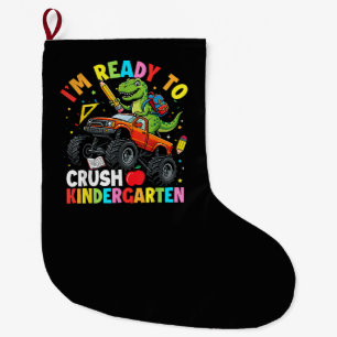 Grande Chaussette De Noël Je suis prêt à déchirer la maternelle premier jour