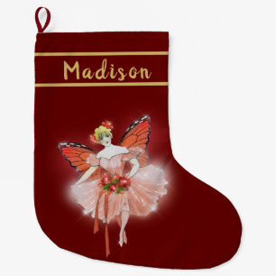 Grande Chaussette De Noël Joli papillon à aile