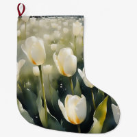 Jolie tulipe blanche jardin aquarelle peinture