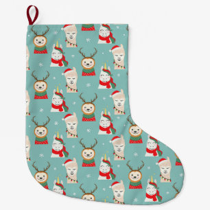 Grande Chaussette De Noël Jolies fentes Grosse réserve de Noël