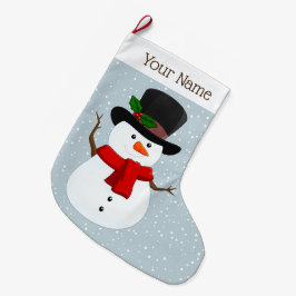 Grande Chaussette De Noël Jolly Snowman Conception Noël Stocker