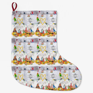 Grande Chaussette De Noël Joyeux anniversaire Joyeux Noël Stocker