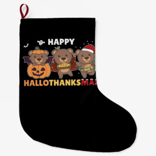 Grande Chaussette De Noël Joyeux Hallothanksma's Bears Christmas Bear