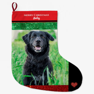 Grande Chaussette De Noël Joyeux Noël Famille Animaux