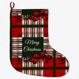 Grande Chaussette De Noël Joyeux Noël personnalisé