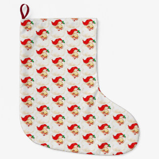 Grande Chaussette De Noël Joyeux Noël Stocker Père Noël