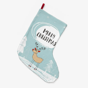 Grande Chaussette De Noël Joyeux rennes de Noël Grande réserve de Noël