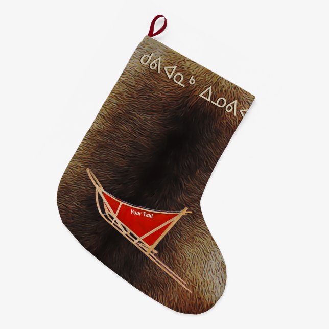 Grande Chaussette De Noël Kuvianak Innovia - traîneau à chiens (Devant (Accrochage))