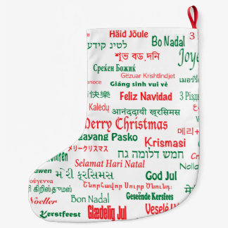Grande Chaussette De Noël La paix coexistent Joyeux Noël heureux beaucoup de