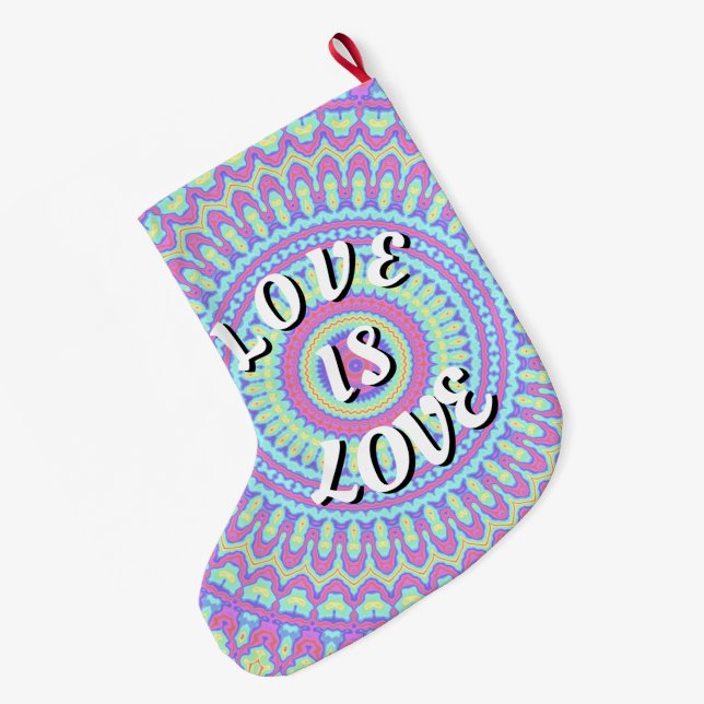 Grande Chaussette De Noël L'Amour Est Une Fierté D'Amour (Dos (Accrochage))