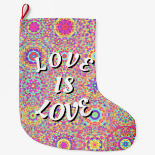 Grande Chaussette De Noël L'Amour Est Une Fierté D'Amour
