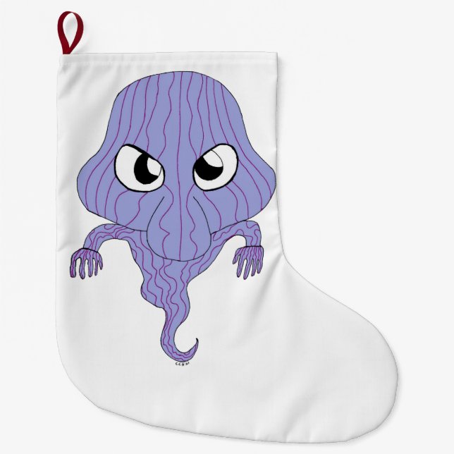Grande Chaussette De Noël Le fantôme de style Chibi (Devant)