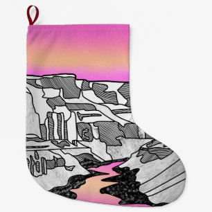 Grande Chaussette De Noël Le paysage géométrique du Grand Canyon
