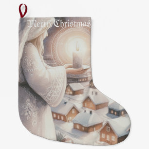 Grande Chaussette De Noël Les anges s'occupent de vous