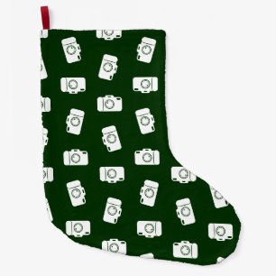 Grande Chaussette De Noël Les appareils-photo modèlent la rétro conception