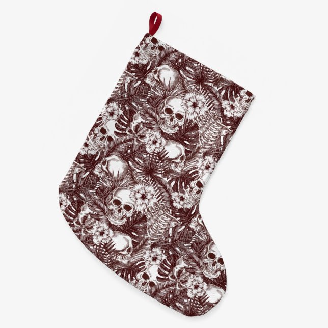 Grande Chaussette De Noël Les crânes de la jungle s'empilent (Devant (Accrochage))