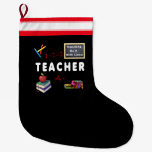 Grande Chaussette De Noël Les professeurs le font avec la classe