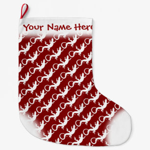 Grande Chaussette De Noël Lizard Christmas Stocking Custom Reptile Stocking