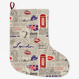 Grande Chaussette De Noël Londres, Angleterre