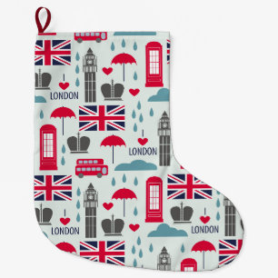 Grande Chaussette De Noël Londres, Angleterre Grande réserve de Noël
