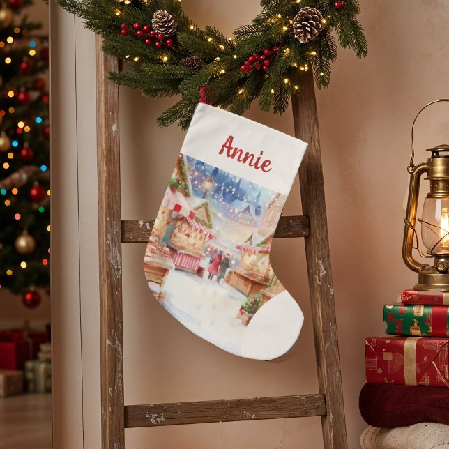 Grande Chaussette De Noël Magical Christmas Market (Créateur téléchargé)