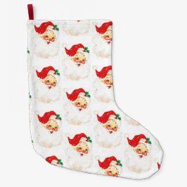 Grande Chaussette De Noël Magnifique Père Noël Christmas Stocking