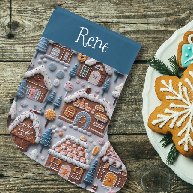 Grande Chaussette De Noël Maison en pain d'épices Grande réserve de Noël (Créateur téléchargé)
